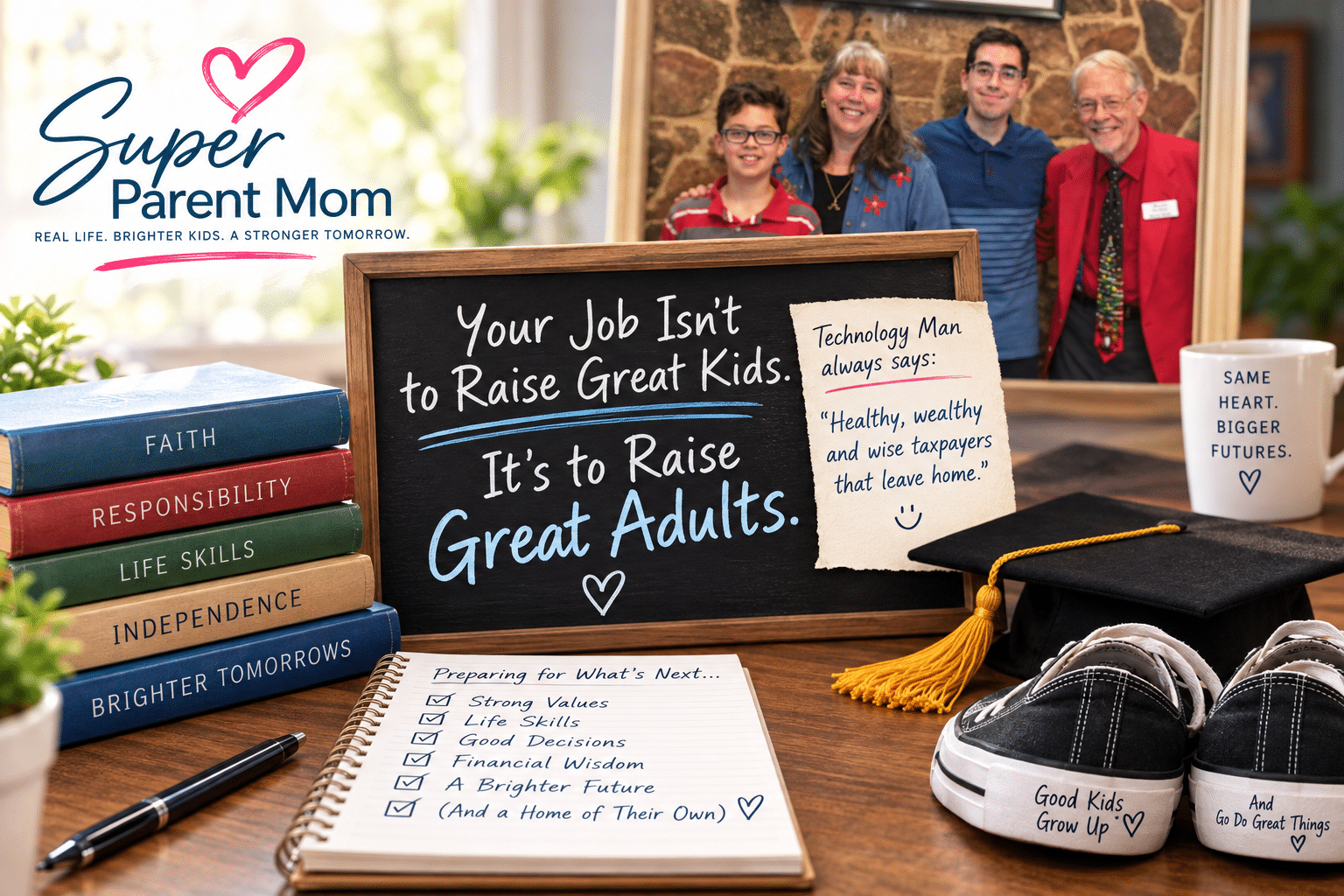 Raising Great Adults https://SuperParentMom.com